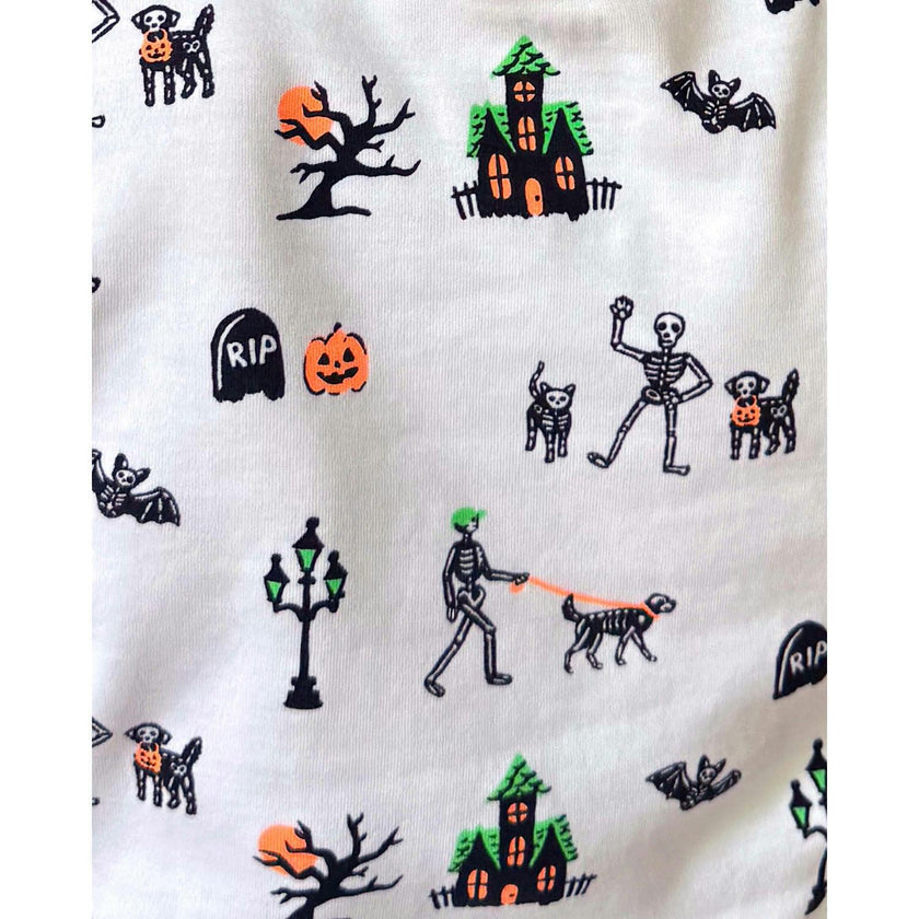 The Organic Long Sleeve Pajama Set [Spooky Skeletons]