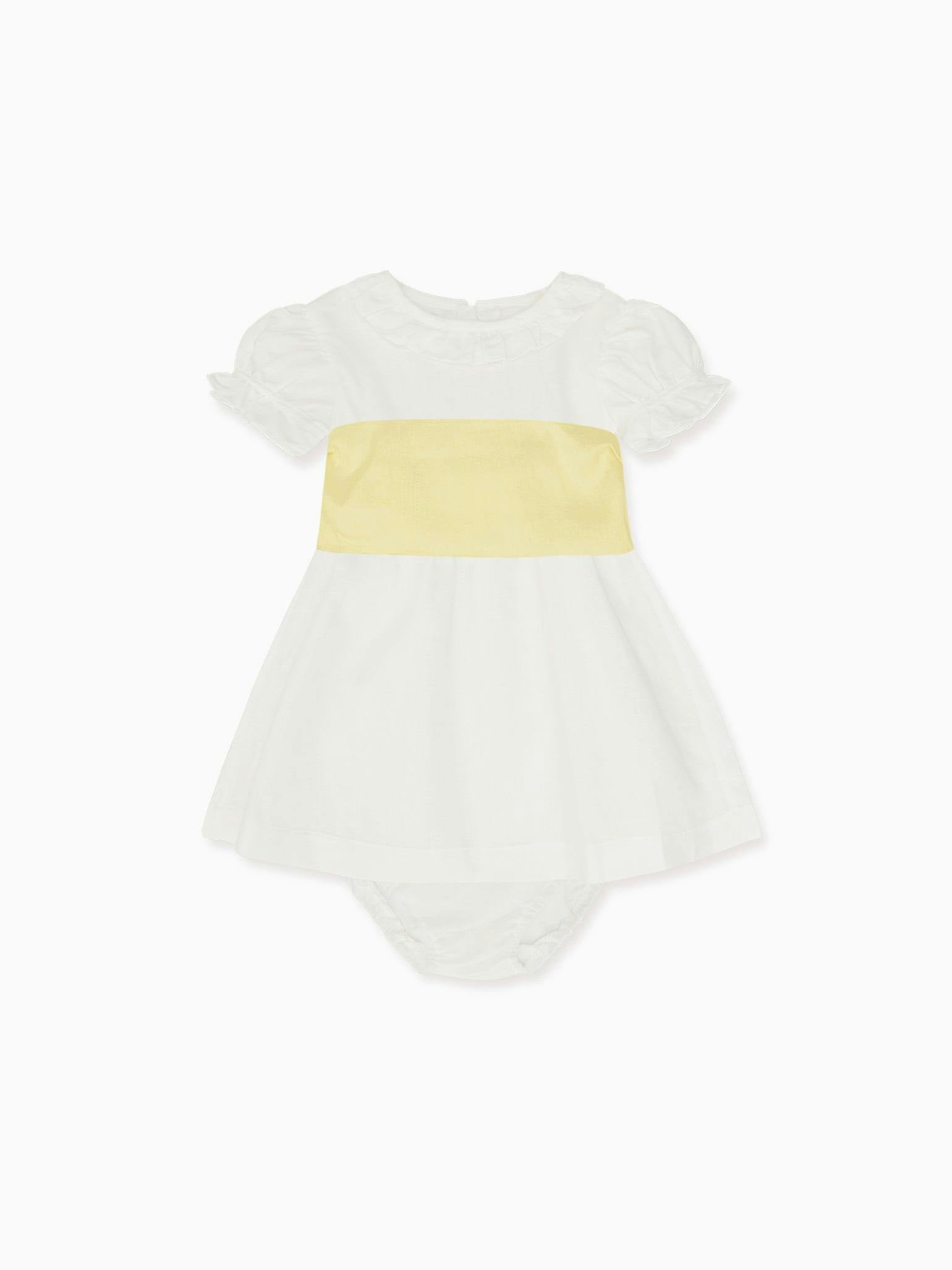 Vega Ceremony Baby Girl Set with Silk Sash