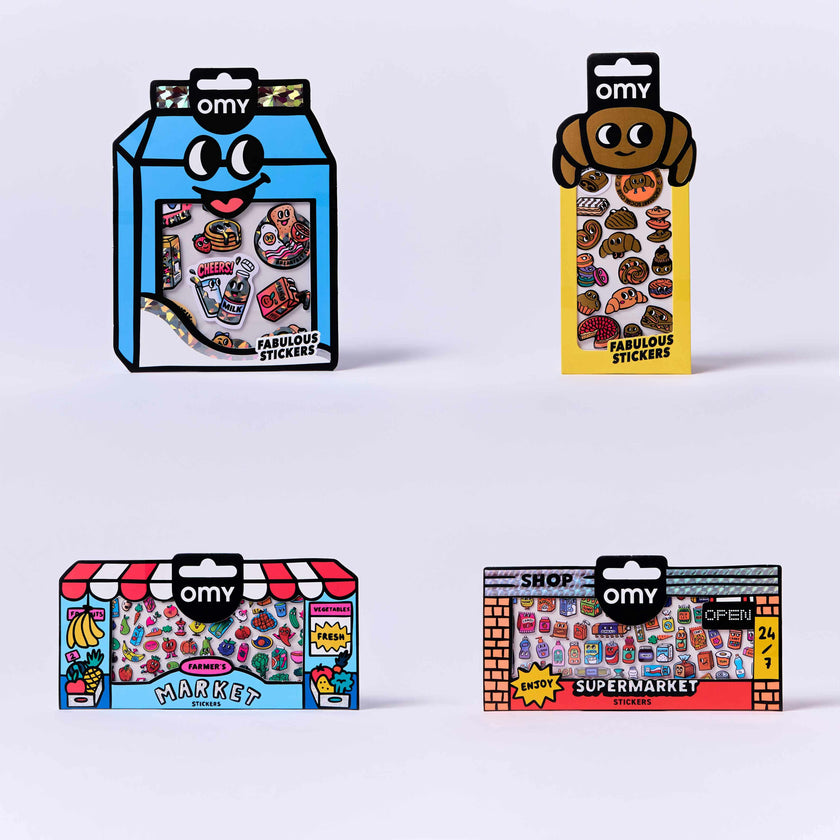 Supermarket Fun - Bundle Of 4 Stickers
