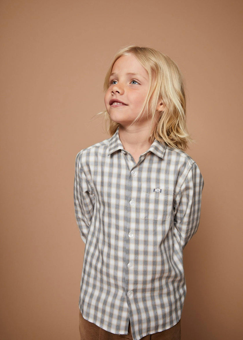 The Light Grey Checked Flannel Shirt