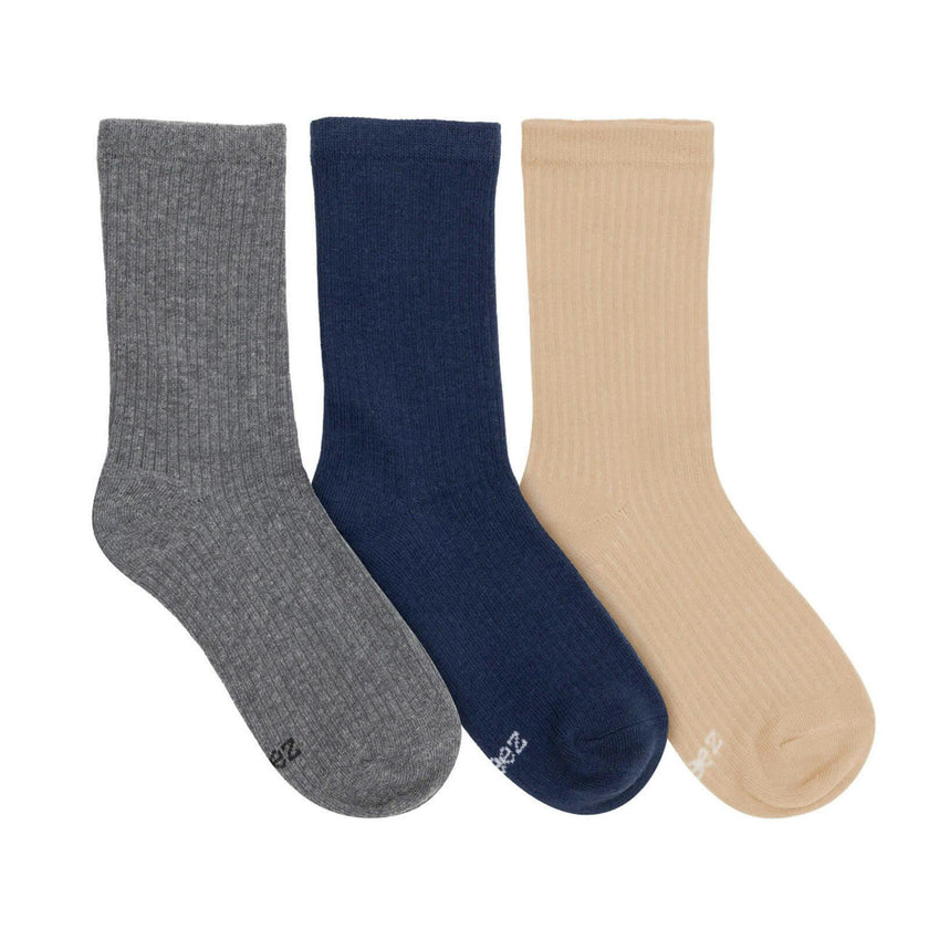 Ribbed Crews Socks