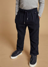 The Navy Flannel Jogger Trousers