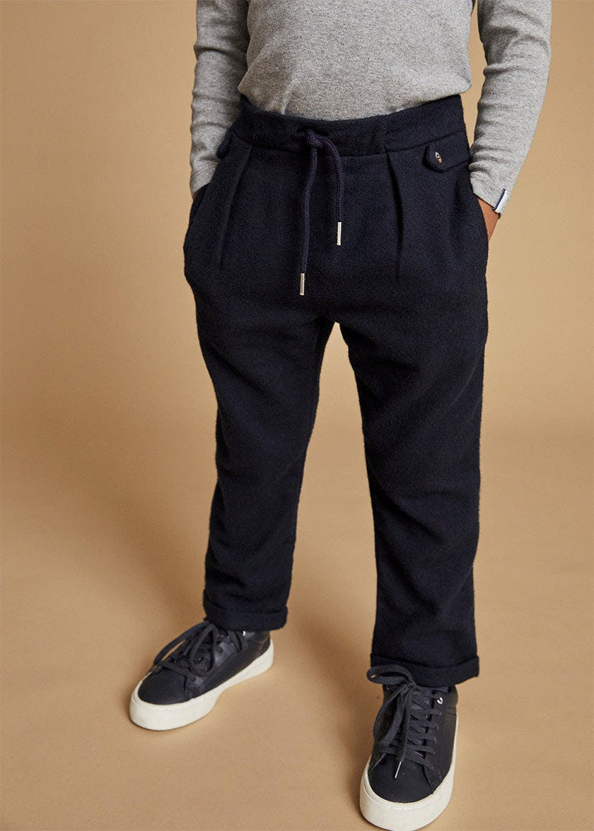 The Navy Flannel Jogger Trousers