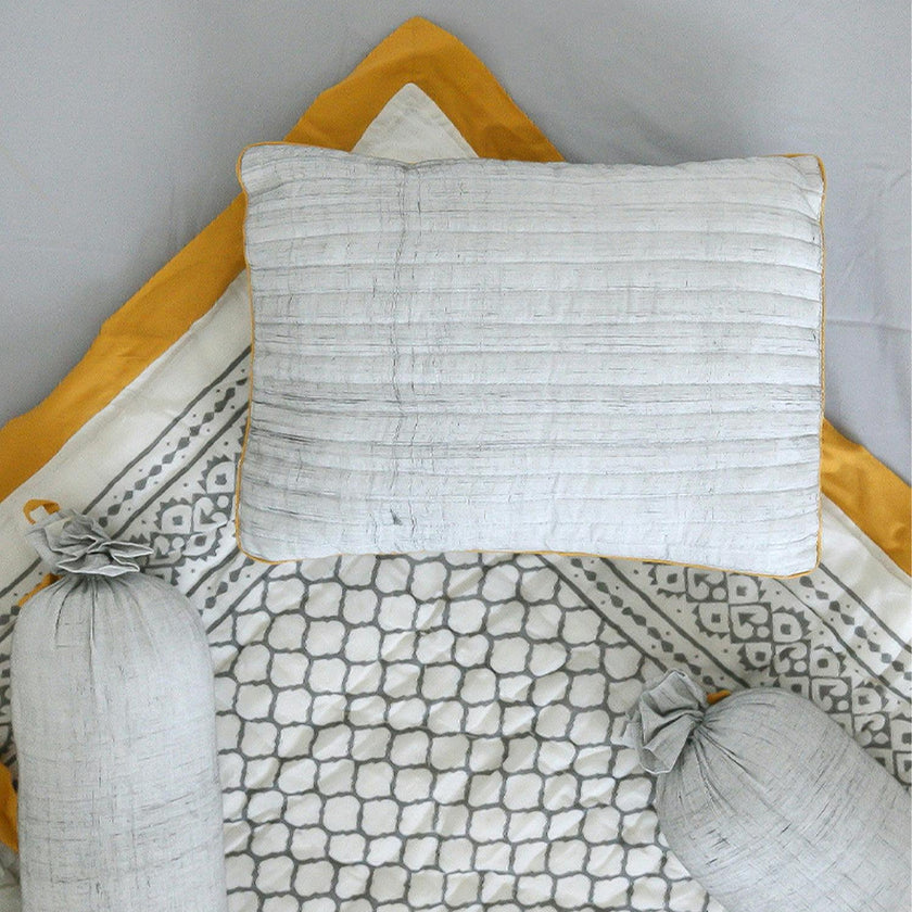Block-Printed Cotton Crib Quilt