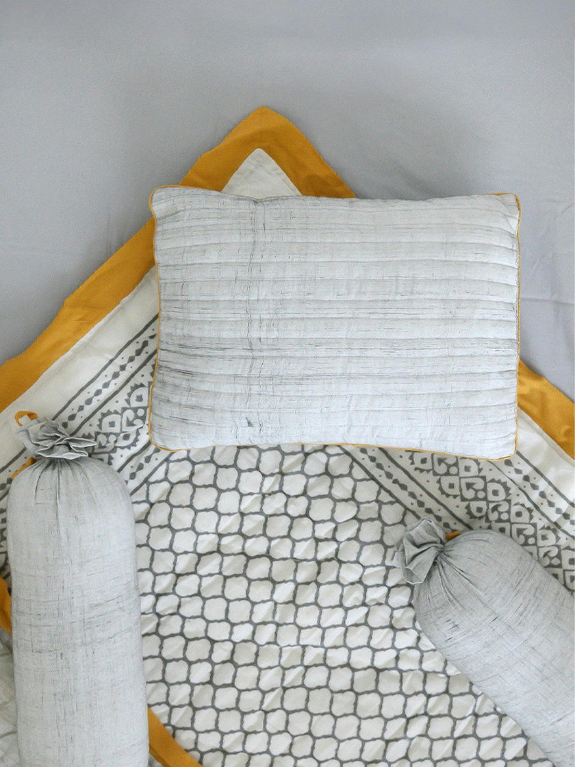 Block-Printed Cotton Crib Quilt
