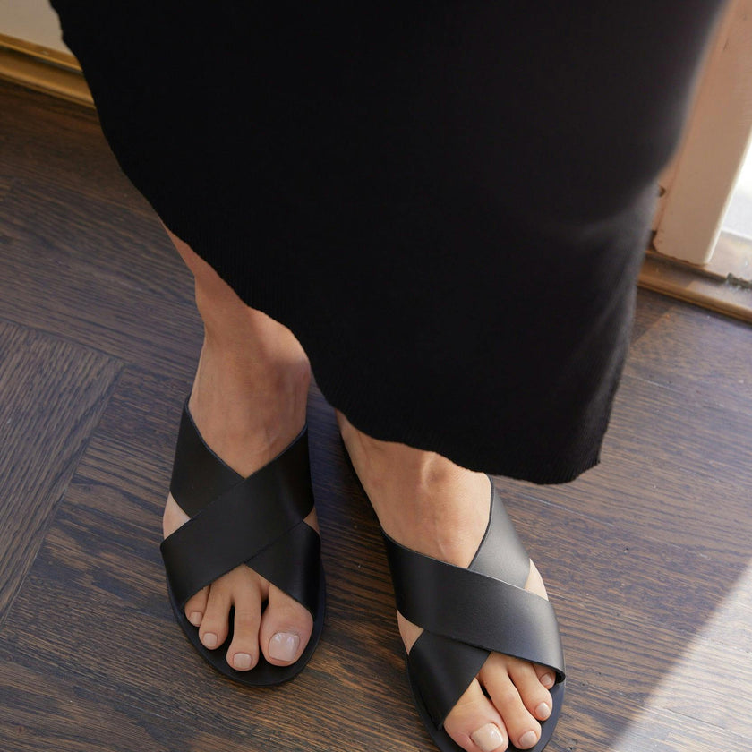 Women's Paros Sandals, Black