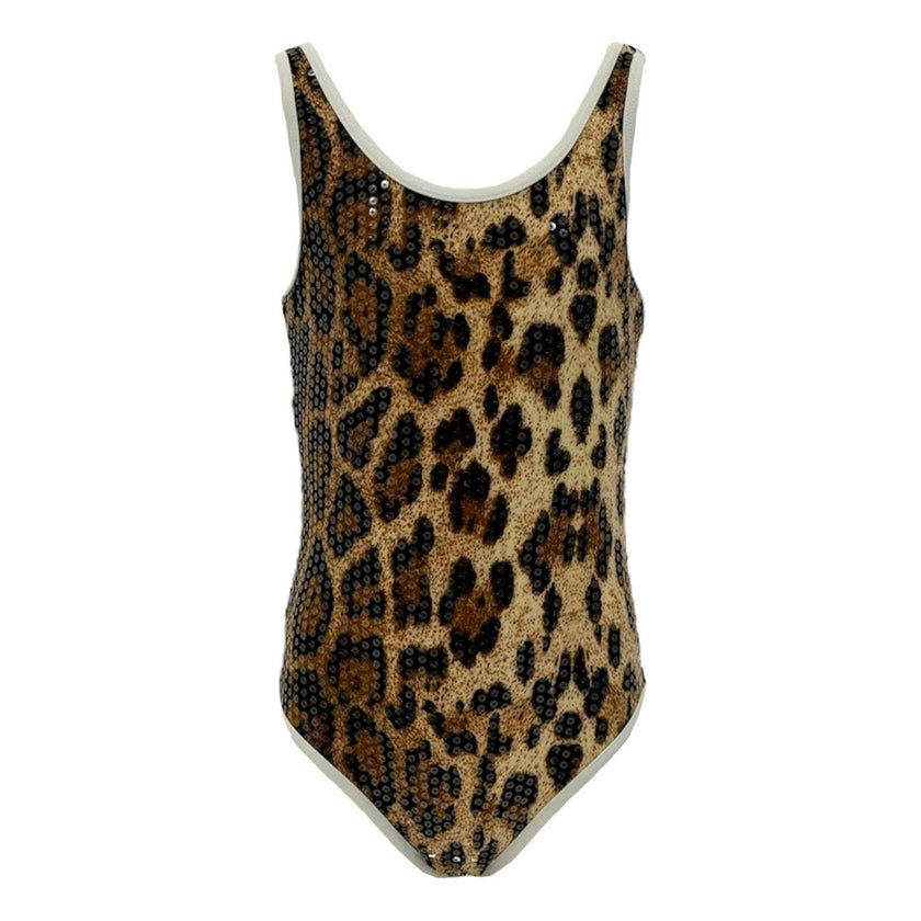 Sequin Leopard Print Swimsuit