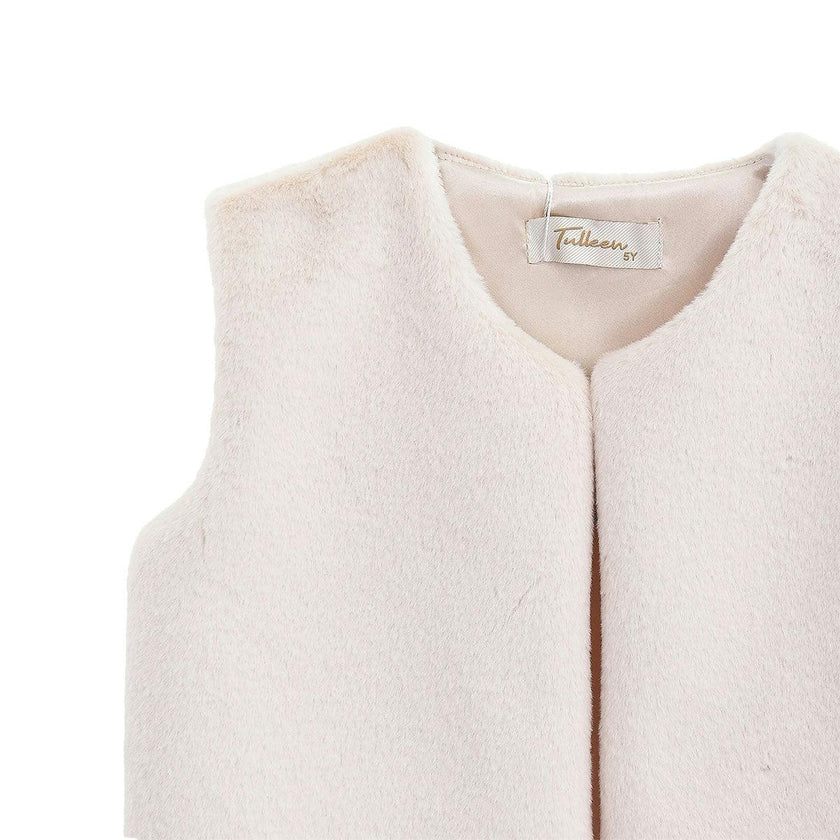 Ivory Plush Fur Vest