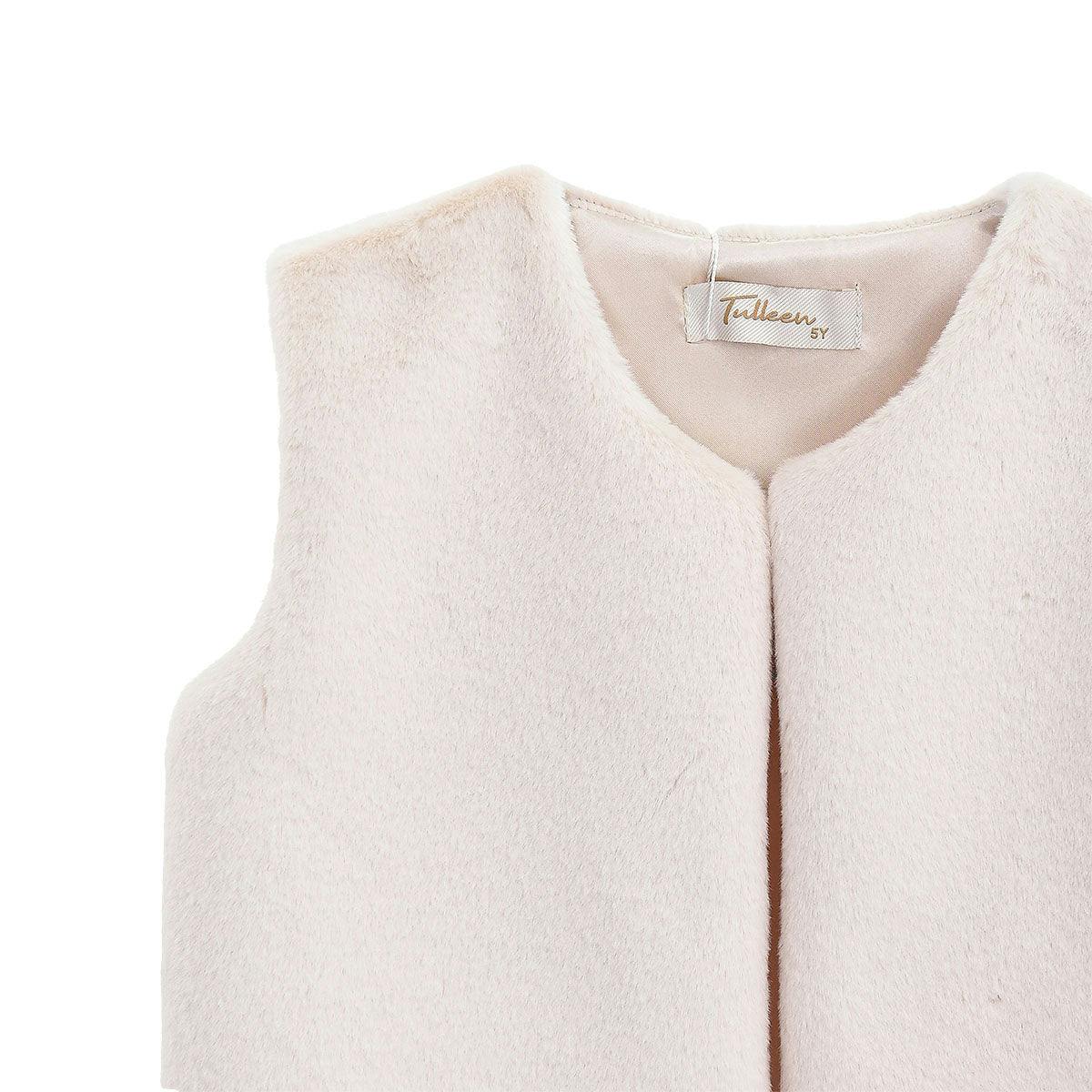 Ivory Plush Fur Vest