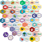 Hexagon Puzzle Pairs - Simple Words