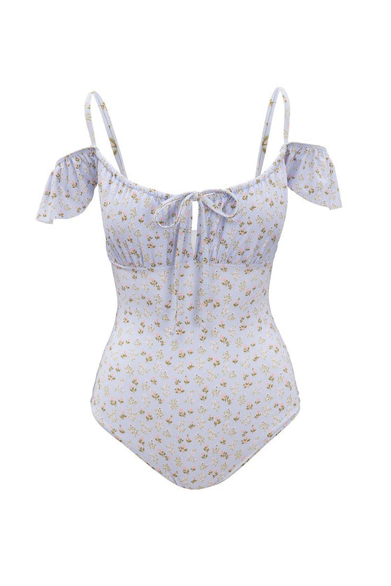 Maise One Piece in Blue Ditsy Floral