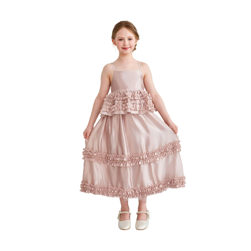 Light Pink Calista Ruffle Skirt Set