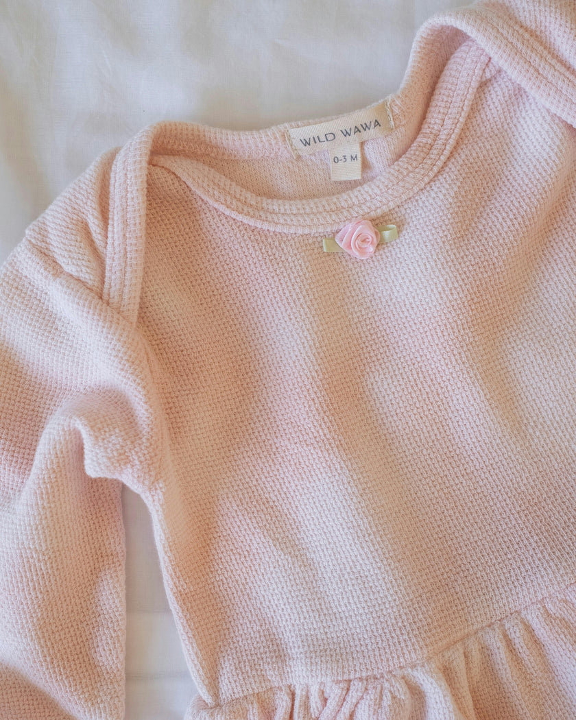 Tie-dye Onesie in Baby Pink