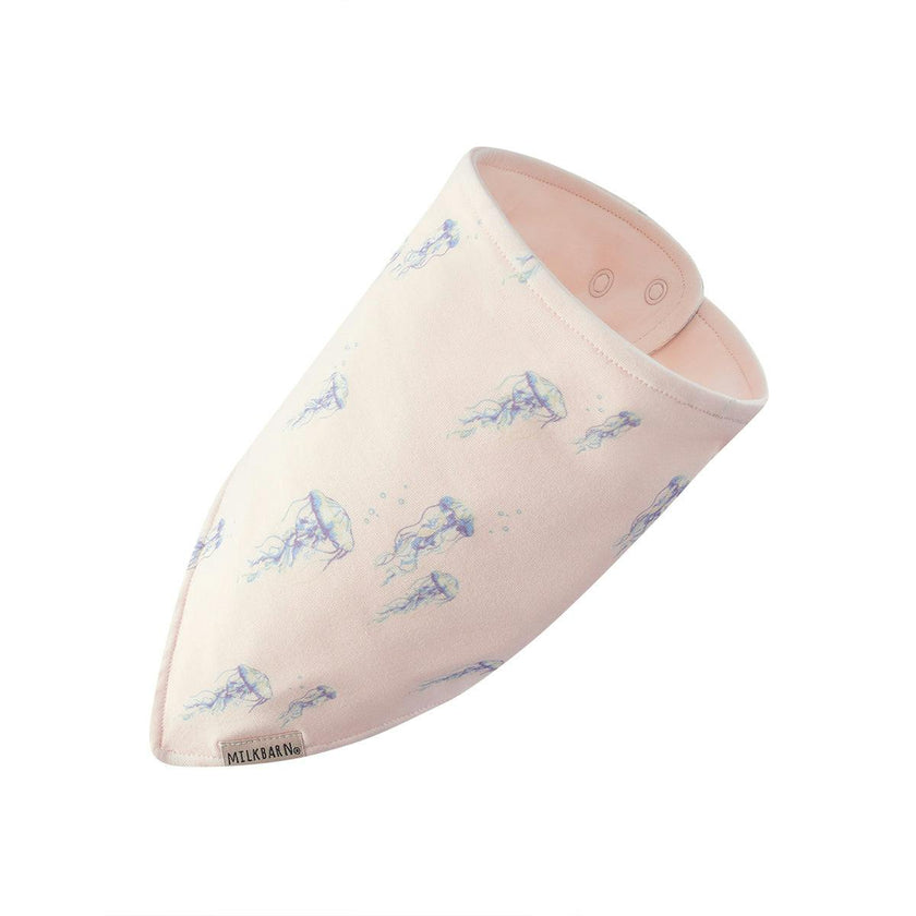 Sunset Jellyfish Cotton Stretch Kerchief Bib