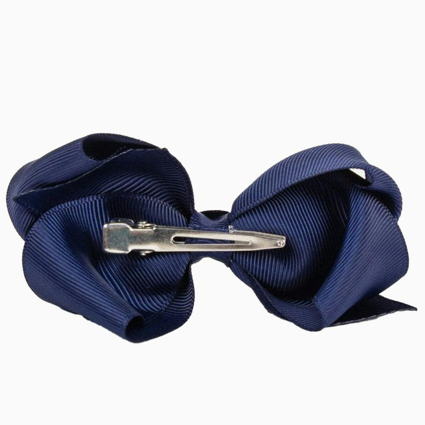 Extra Large Bow Hair Clip in Navy