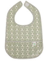 The Wipe It Bib in Sage Floral