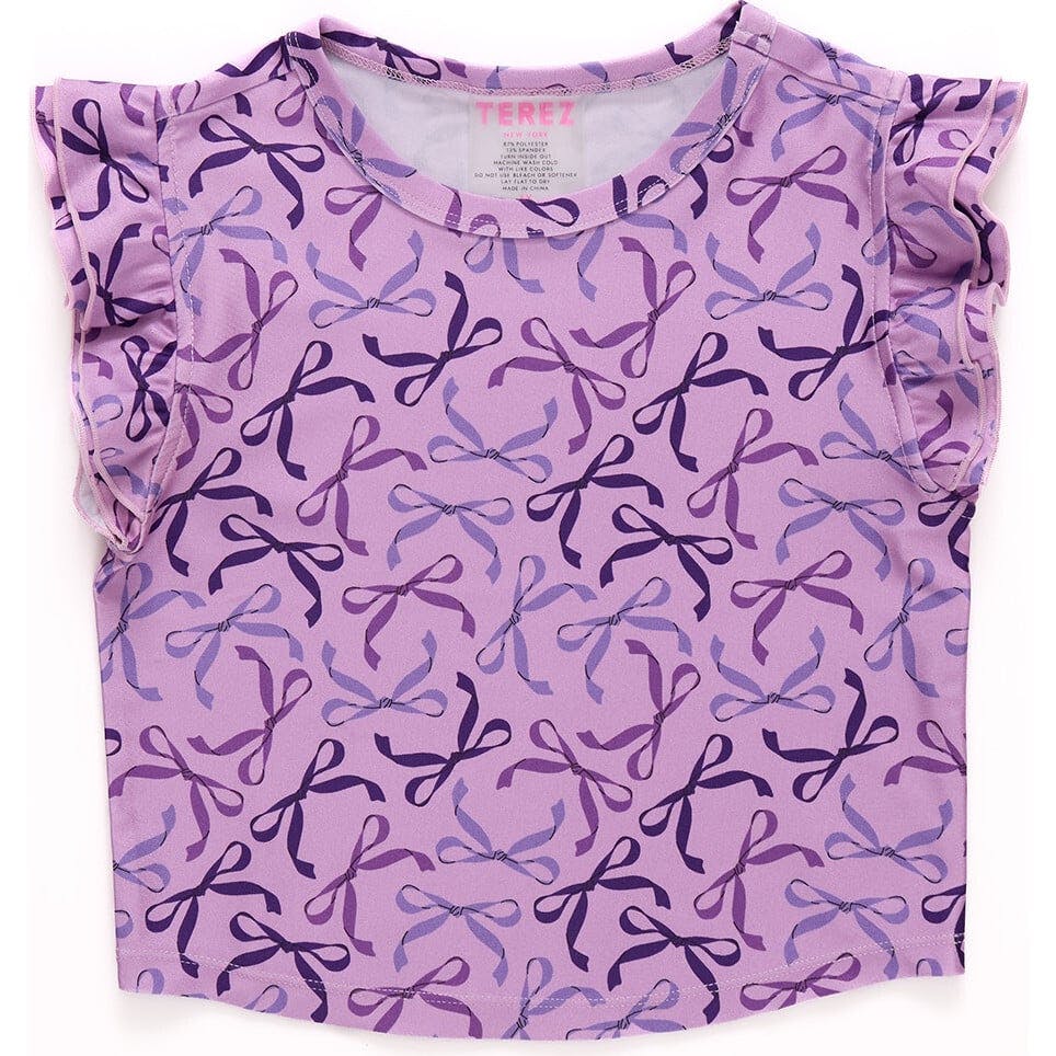 Girls Hi-Shine Ruffle Crop Top