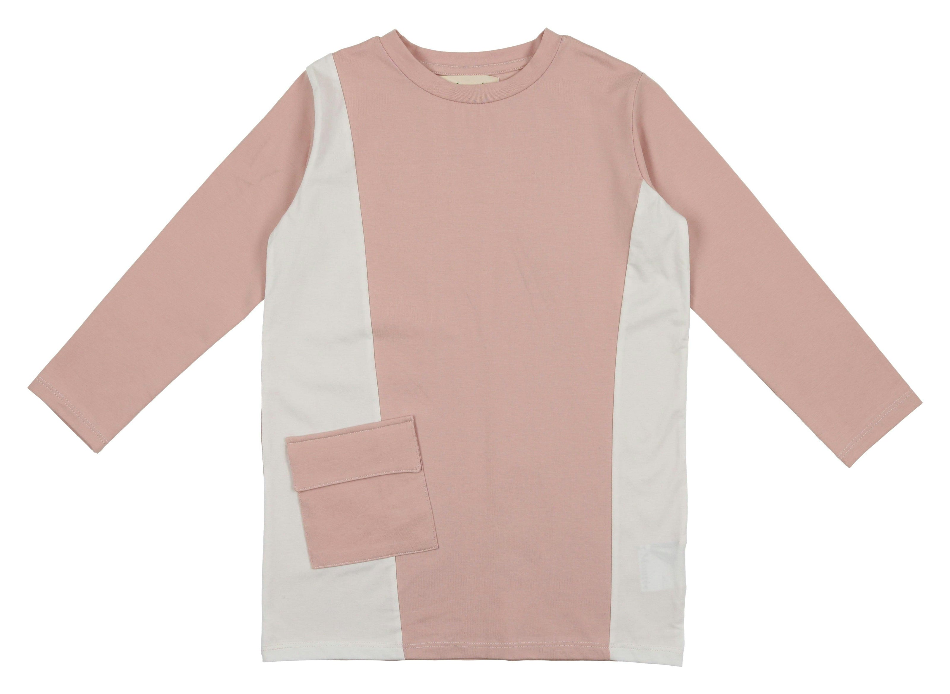 Colorblock Pocket 3-Quarter Sleeves Tee