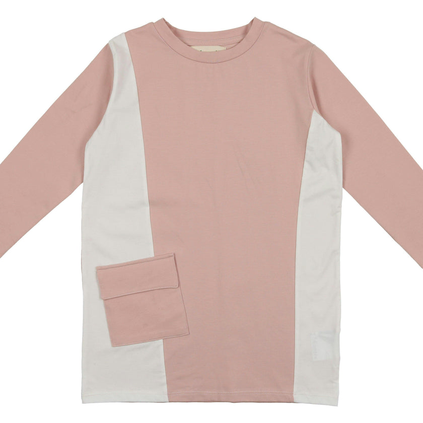 Colorblock Pocket 3-Quarter Sleeves Tee