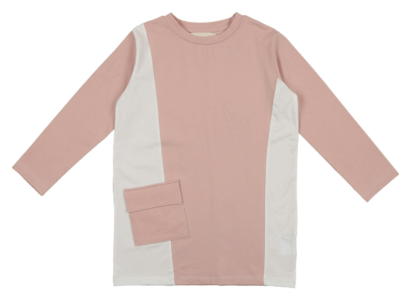Colorblock Pocket 3-Quarter Sleeves Tee