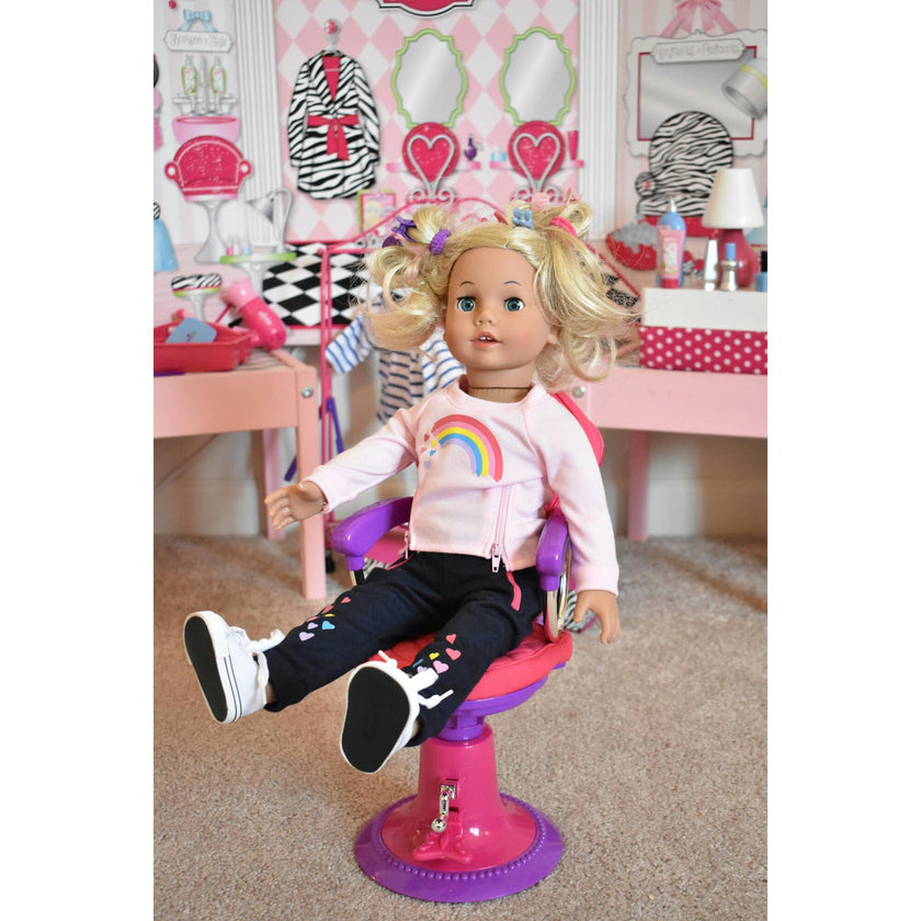 Sophia's 34 pcs Hair Salon Playset with Realistic Accessories for 18" Dolls