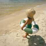 Mini Tube Pool Ring: Tides Out Olive Stripe