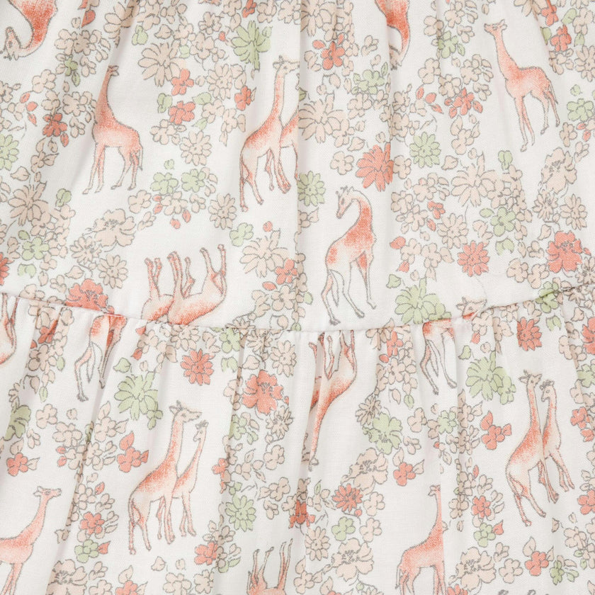 Baby Giraffe Ditsy Floral Dress, Pink