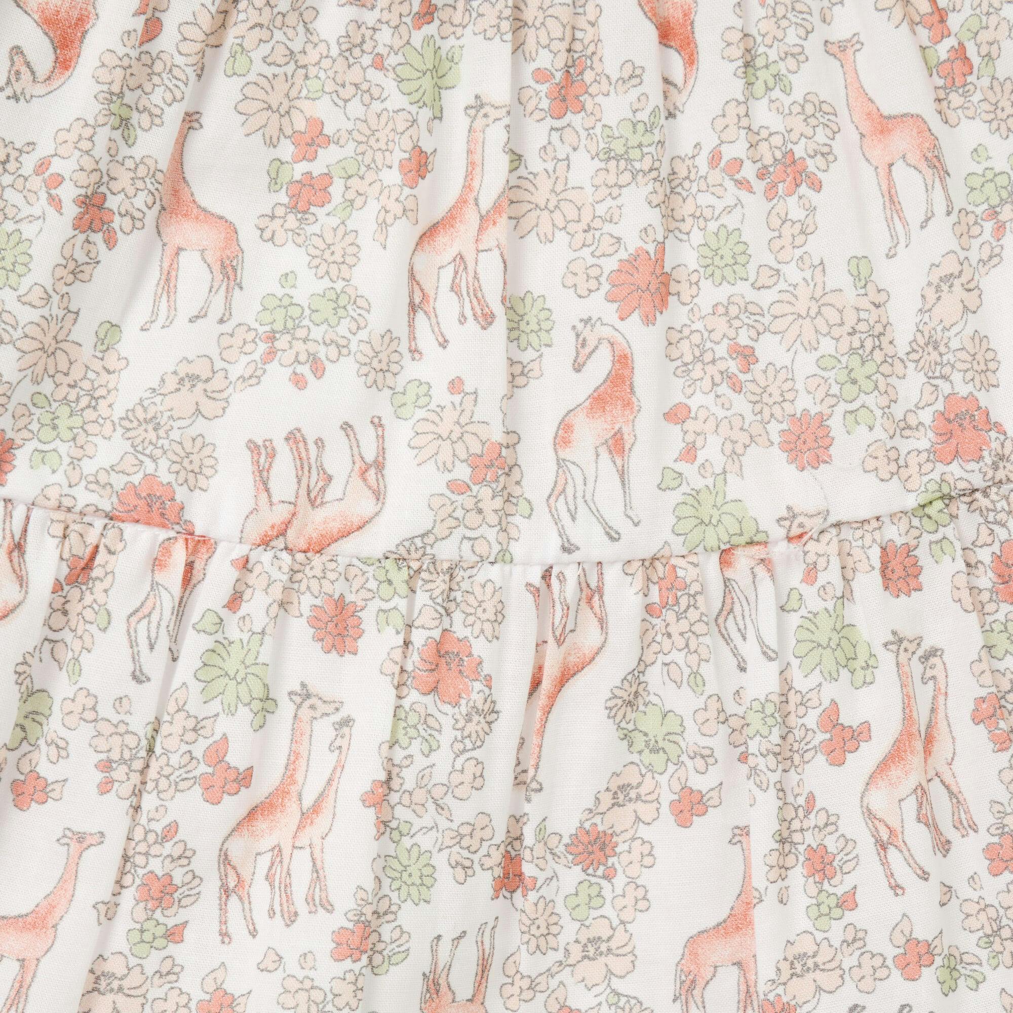 Baby Giraffe Ditsy Floral Dress, Pink