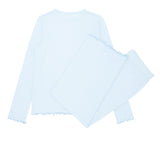 Women's Powder Blue Stripe Pima Pajamas Set