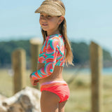 Geo Melon Sustainable Crop LS Rash Top Set