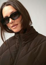 Expandable Raglan Sleeve Maternity Puffer Jacket