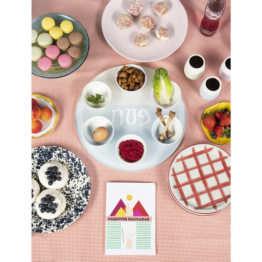 Nu Seder Plate & Six Bowls