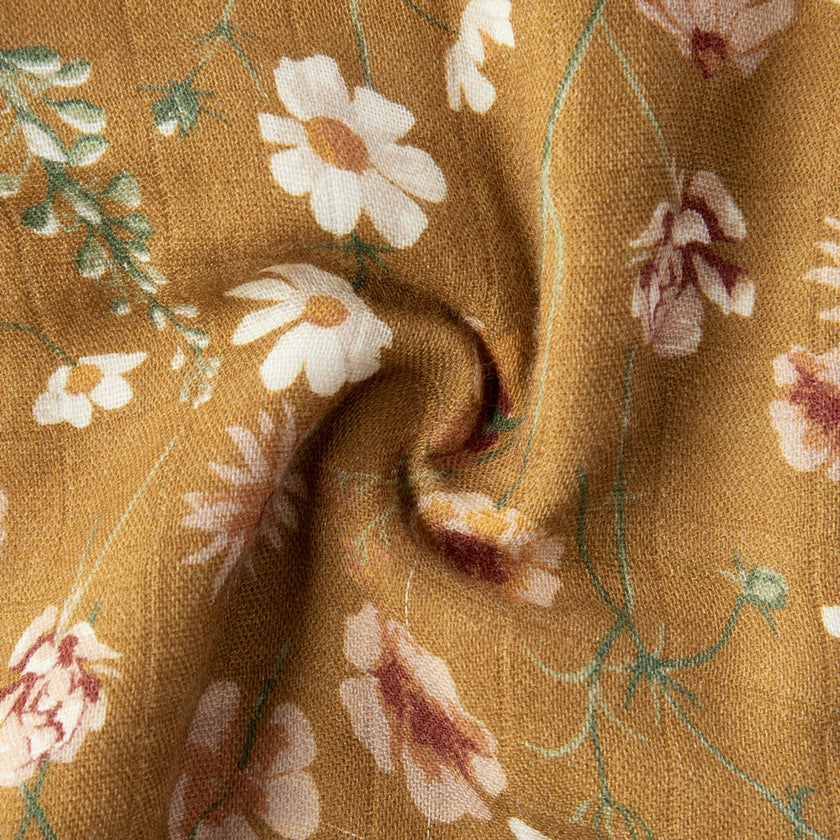 Wildflower Contour Four Layer Burp Cloth