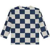 Checkered Crew Neck Long Sleeve Pullover T-Shirt