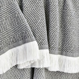 Herringbone Stain Resistant Indoor Outdoor Throw