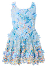 Caitlyn Embroidery Mini Dress
