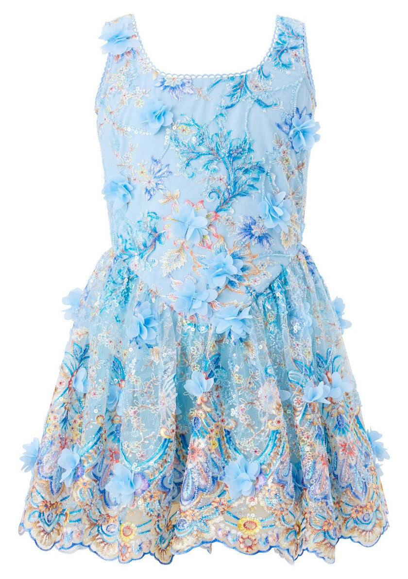Caitlyn Embroidery Mini Dress