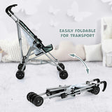 Bayer Design Dolls: Buggy Umbrella Stroller - Green & White Stars