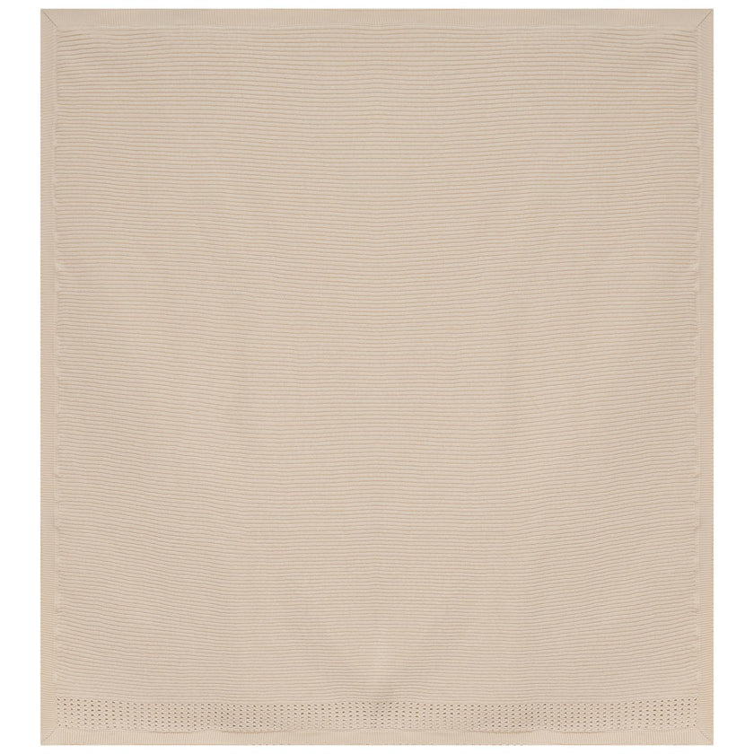 Holed Ribbed Knit Blanket