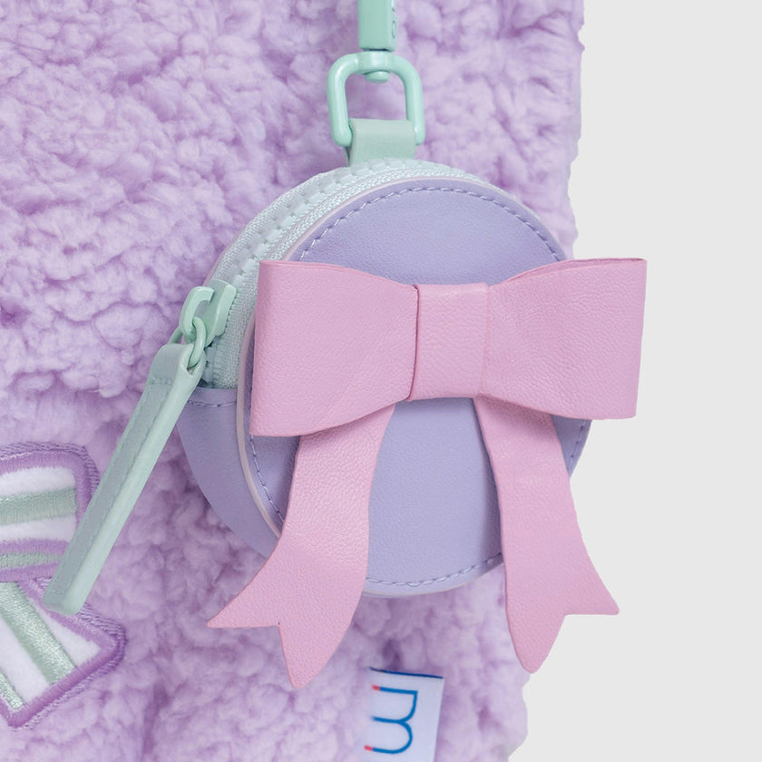 Sherpa Tote Bag – Cozy, Colorful & Convertible with Matching Coin Purse, Bows
