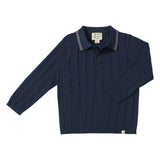 JAYDEN Blue Knitted Polo