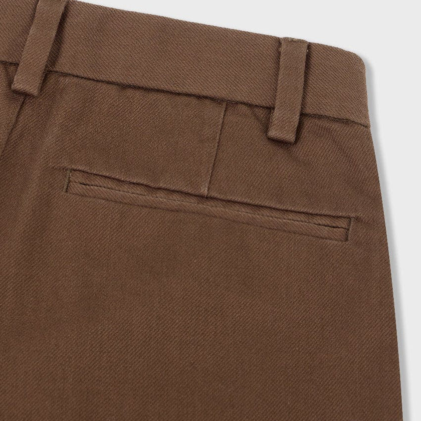Organic Cotton Wide Leg Double Pleated Pant