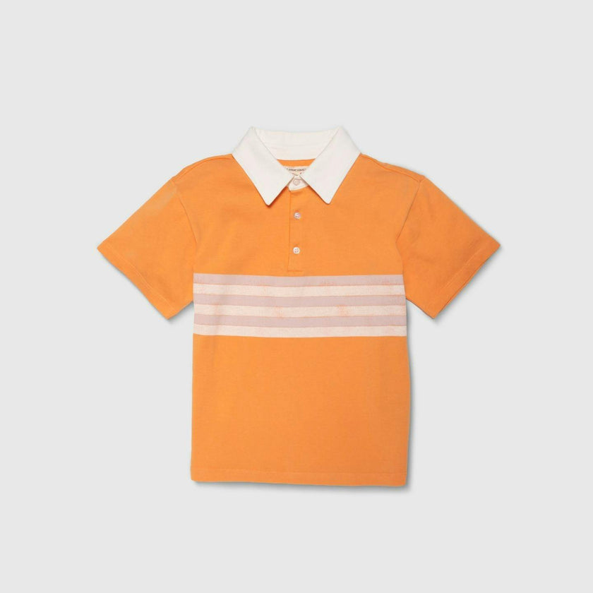 Organic Weekend Polo in Overtime Orange