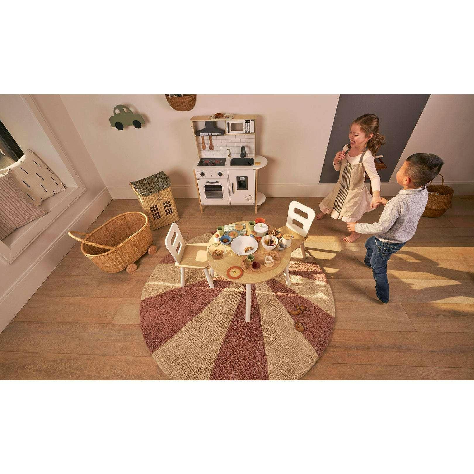Beach Ball Washable Round Wool Rug
