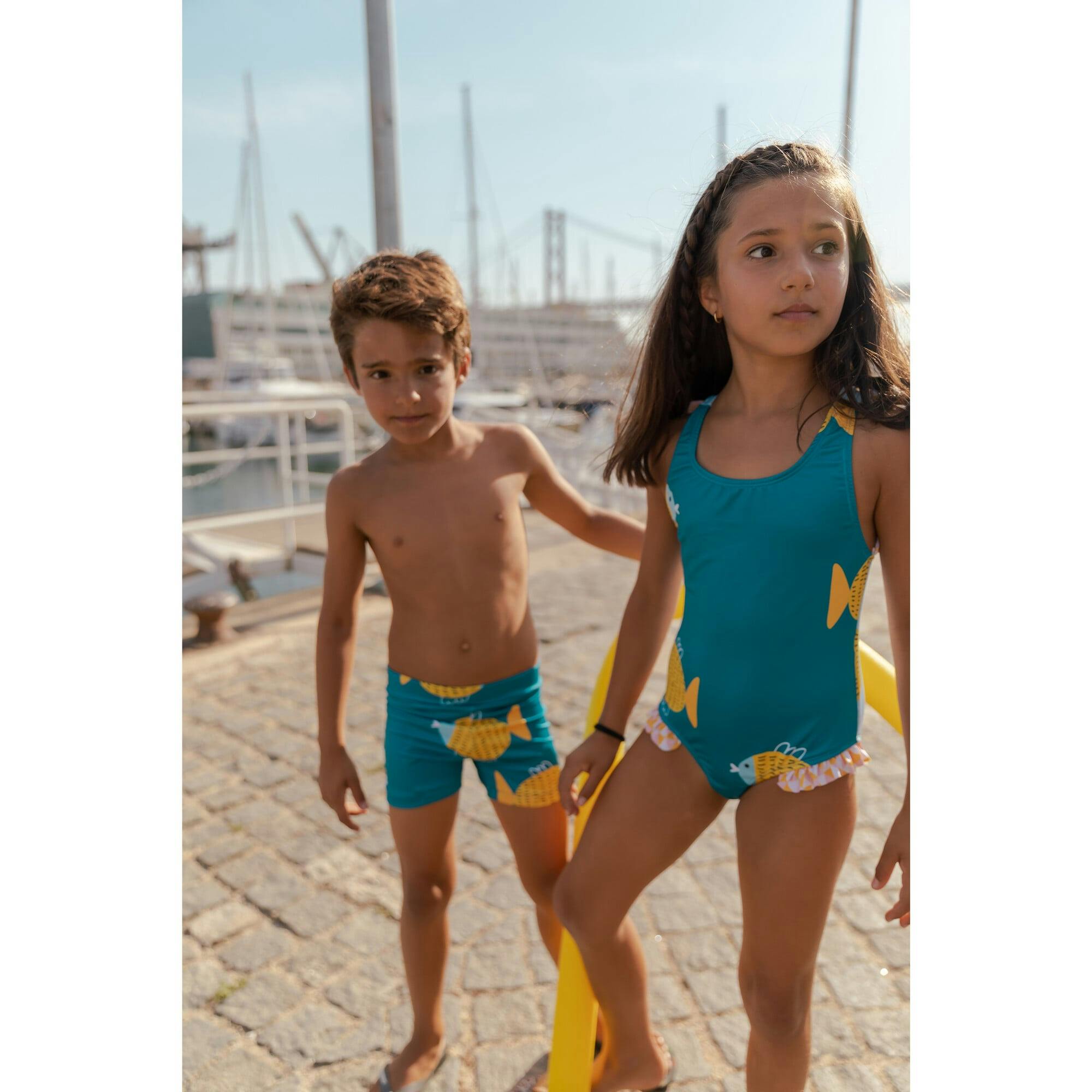 Under The Sea Lycra Shorts, Blue