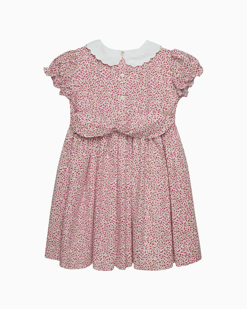 Petal Collar Duck Dress in Red Cherry