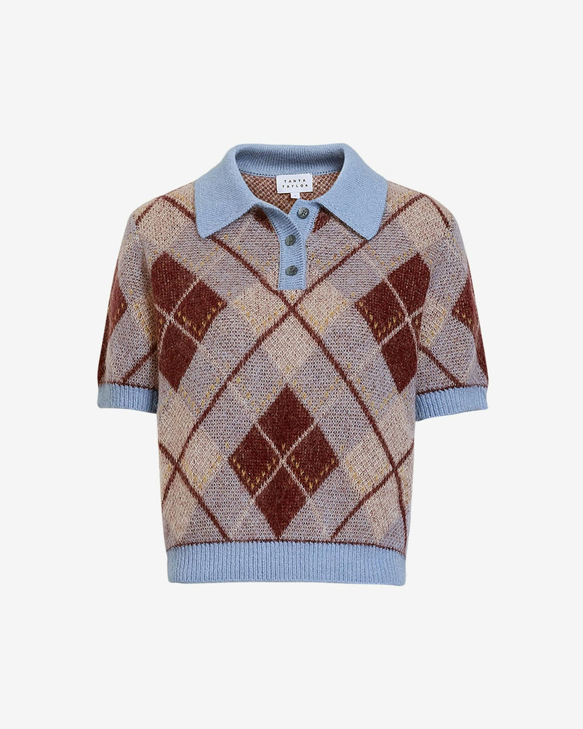 Argyle Camilla Knit Top