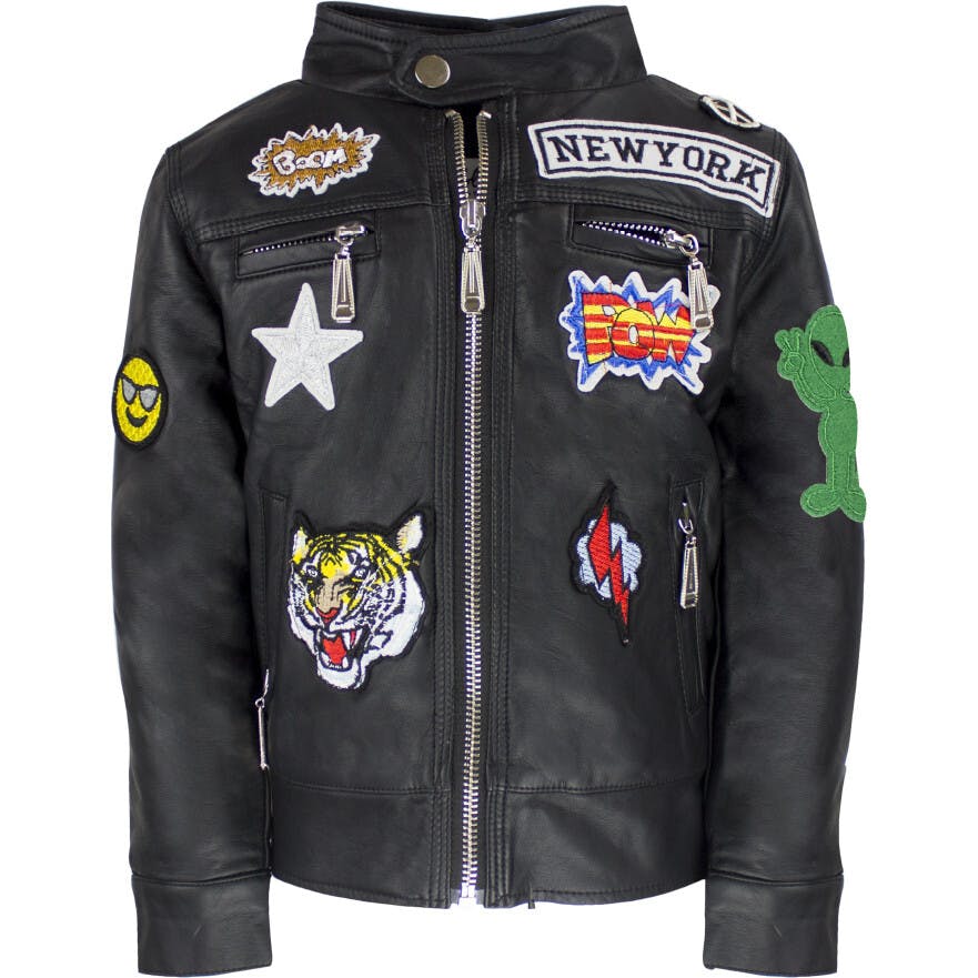 Boy All About the Patch Vegan Leather Jacket