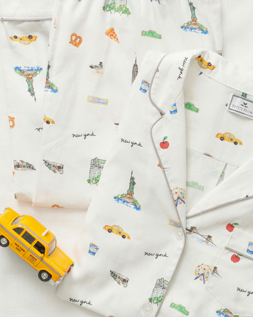 Kid's Twill Pajama Set in New York! New York!