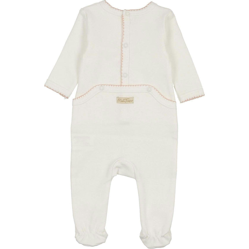 Heirloom Blossom Layette Set Ivory & Pink